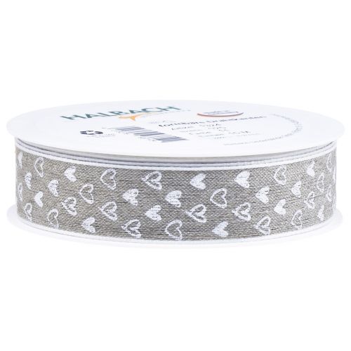 Produkt Wstążka prezentowa serca Wstążka ozdobna beżowa 25mm 15m