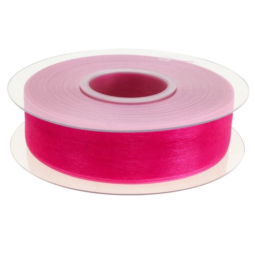 Produkt Wstążka z organzy wstążka prezentowa różowa wstążka krajka 25mm 50m