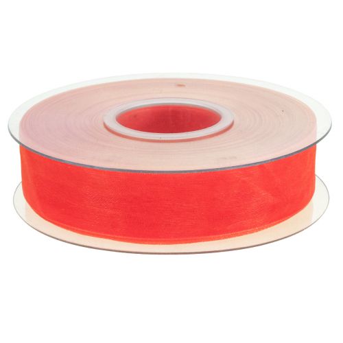 Produkt Wstążka z organzy wstążka prezentowa pomarańczowa krajka 25mm 50m