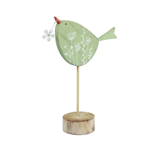 Produkt Dekoracyjna dekoracja stołu w kształcie ptaka Wielkanocna dekoracja drewniana miętowa 18x13,5cm 4 sztuki