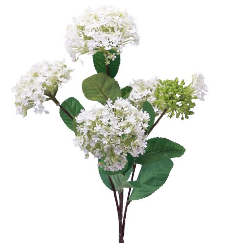 Sztuczny kwiat śnieżki Virburnum biały Ø8cm 64cm