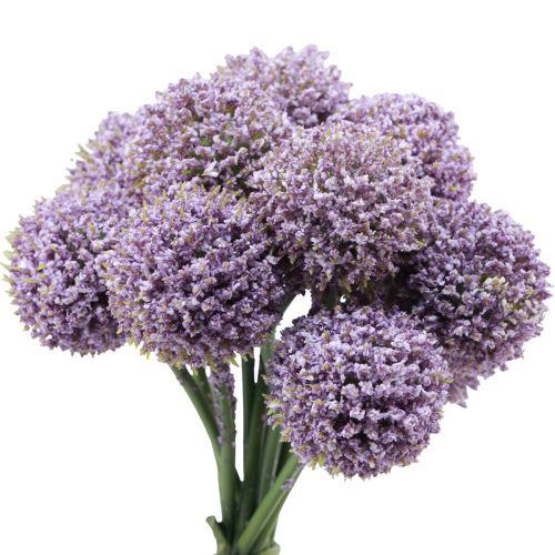 Floristik24 Sztuczne Kwiaty Kula Allium Sztuczny Fiolet 25cm 12 szt