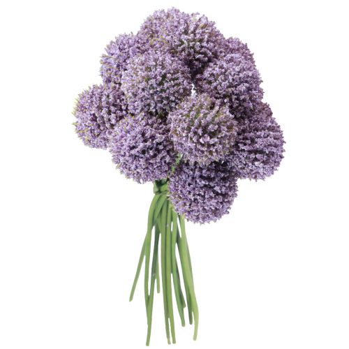 Floristik24 Sztuczne Kwiaty Kula Allium Sztuczny Fiolet 25cm 12 szt