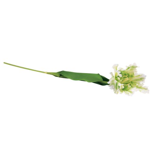 Produkt Sztuczny kwiat papuga tulipan Sztuczny tulipan zielony biały 69cm