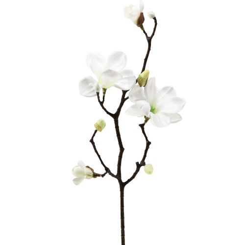 Floristik24 Sztuczny kwiat magnolia gałązka magnolia sztuczna biała 58cm 3szt