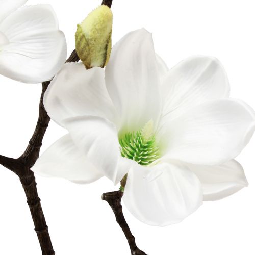 Floristik24 Sztuczny kwiat magnolia gałązka magnolia sztuczna biała 58cm 3szt
