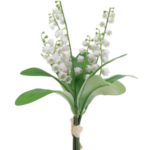 Produkt Dekoracyjne kwiaty sztuczne konwalia biała wiosna 31cm 3szt