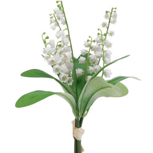 Ozdobne konwalie sztuczne wiosenne kwiaty białe 31cm 3 szt
