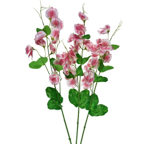 Kwiaty sztuczne różowe białe wyka Vicia kwiaty ogrodowe 61cm 3szt