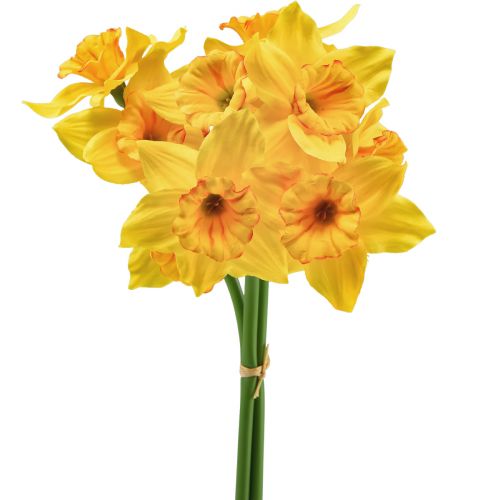 Floristik24 Ozdoba żonkilowa sztuczne kwiaty żółte żonkile 38cm 3szt