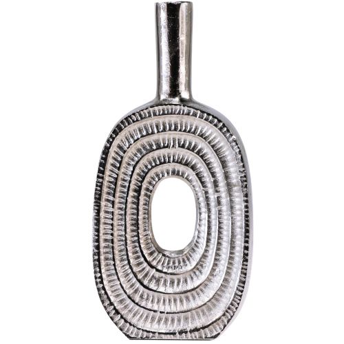 Floristik24 Wazon dekoracyjny srebrny metalowy wazon spiralny z muszli ślimaka wys. 31cm