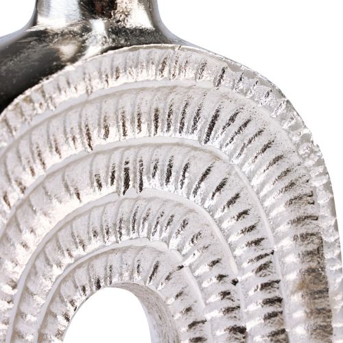Produkt Wazon dekoracyjny srebrny metalowy wazon spiralny z muszli ślimaka wys. 31cm