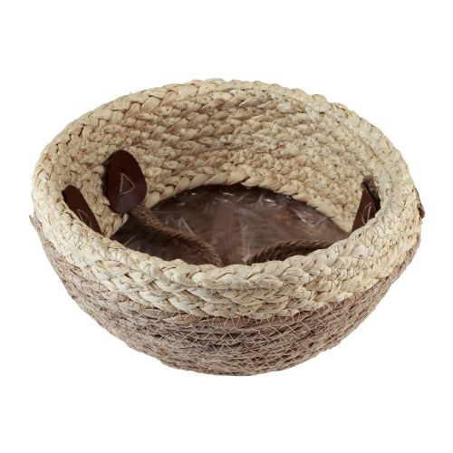 Produkt Kosz z uchwytami Kosz na rośliny trawa morska juta Ø23cm W20cm