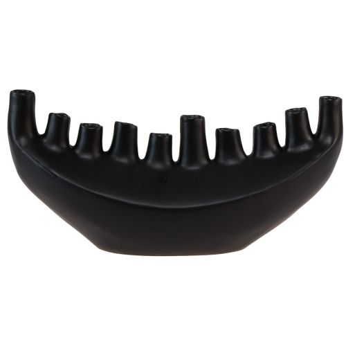 Produkt Wazon Ceramiczny Statek Dekoracja stołu Czarny Abstrakcyjny Nowoczesny H15cm