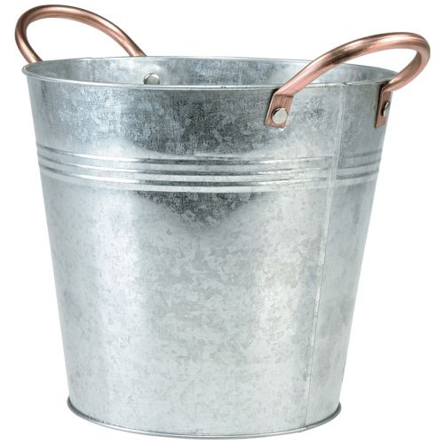 Floristik24 Doniczka z uchwytami, wiadrem, metalowa dekoracja Ø30cm W27,5cm