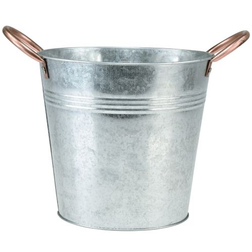Floristik24 Donica z uchwytami metalowymi pojemnikami Ø25cm W21cm