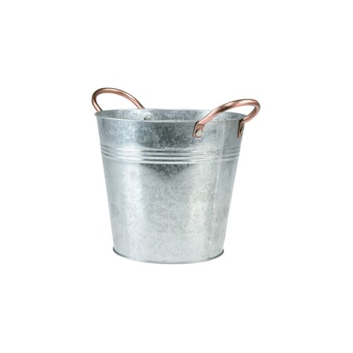 Floristik24 Mini doniczka z uchwytami metalowe wiaderko Ø12cm W10cm 6szt