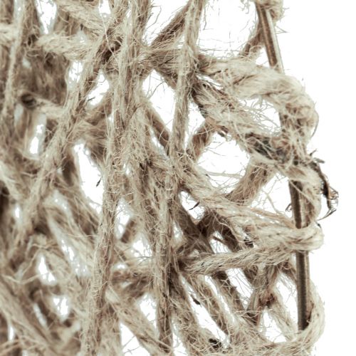 Floristik24 Dekoracyjny wianek pierścieniowy pokryty metalową letnią dekoracją z włókna naturalnego Ø30cm