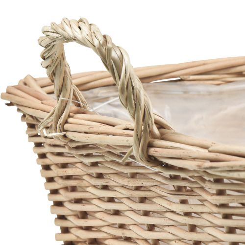 Produkt Kosz na rośliny prostokątny wiklinowy naturalny 39/33/27cm, zestaw 3 szt