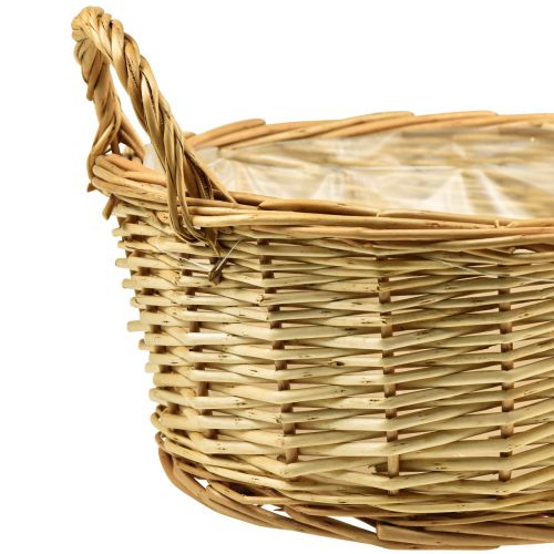 Produkt Kosz na rośliny tkany kosz owalny z wierzby 42/34/28 cm, zestaw 3 szt