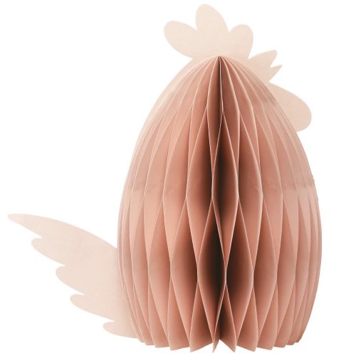 Floristik24 Figura o strukturze plastra miodu Dekoracja wielkanocna kurczak pomarańczowy 28,5×15,5×30cm