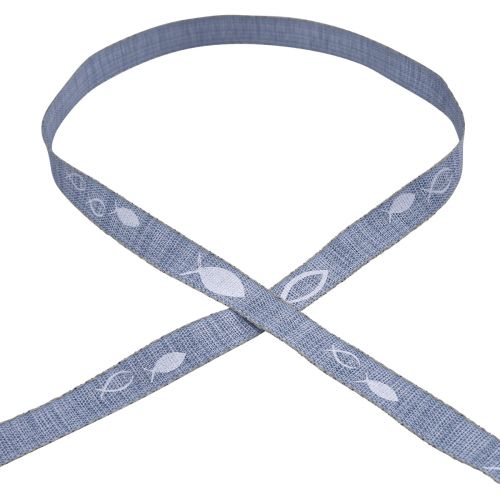 Produkt Wstążka upominkowa rybka jasnoniebieska wstążka morska 15mm 20m