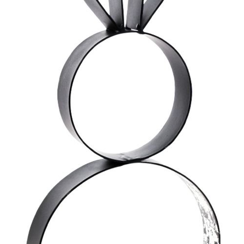 Produkt Ozdoba zająca wielkanocnego metalowa czarna srebrna Figurka wielkanocna 11×31cm