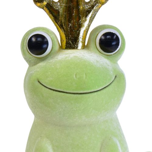 Produkt Dekoracyjna żaba z dekoracją księcia żaby koronnej jasnozieloną 40,5cm