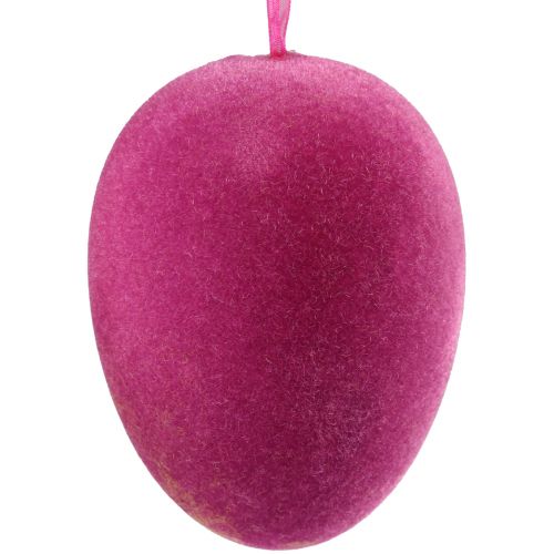 Produkt Dekoracyjne pisanki do zawieszenia kolorowe flokowane wys. 8cm 8 szt