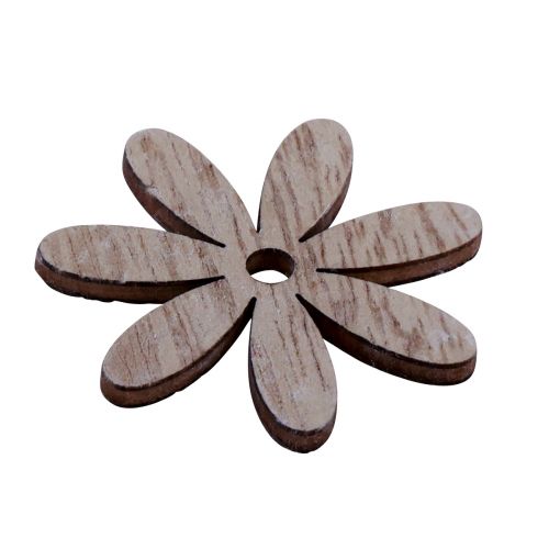 Produkt Dekoracja rozproszona drewno kwiaty dekoracja stołu naturalna biel Ø4cm 72 szt