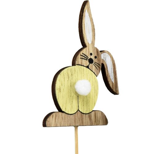 Produkt Zając wielkanocny drewniane korki kwiatowe Wielkanoc kolorowe wys. 8cm 12 szt