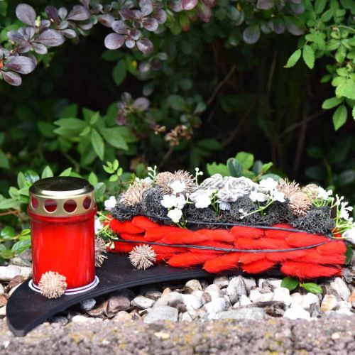 Produkt Lampka nagrobna cylindryczna czerwona Ø6cm W10cm 12 szt