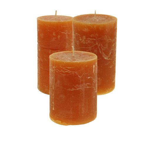 Produkt Świece stojące w jednolitym kolorze Rustic Dark Orange Sunset