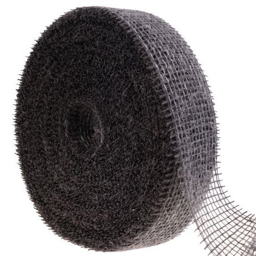 Floristik24 Wstążka jutowa siatka dekoracyjna wstążka jutowa brązowo-szarobrązowa 5cm 40m