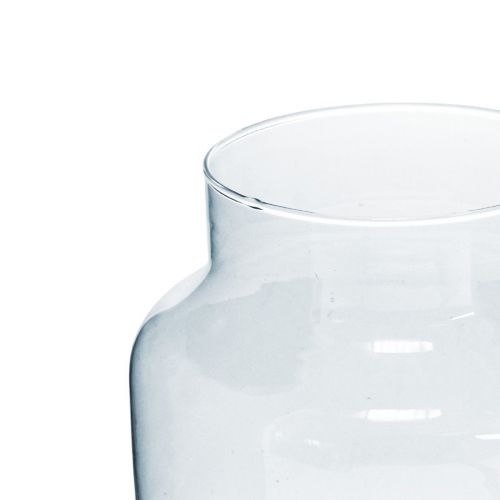 Floristik24 Szklany wazon Okrągły wazon na kwiaty Duży 100% szkło z recyklingu H20 Ø17cm