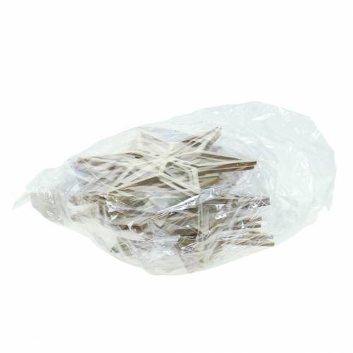 Floristik24 Drewno gwiazda 3D do powieszenia 13,5 cm 6 sztuk