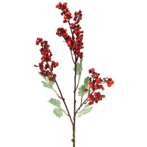 Produkt Sztuczna gałązka jagodowa czerwona sztuczna gałązka ozdoba świąteczna 74cm