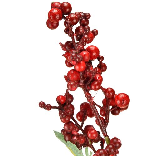 Produkt Sztuczna gałązka jagodowa czerwona sztuczna gałązka ozdoba świąteczna 74cm