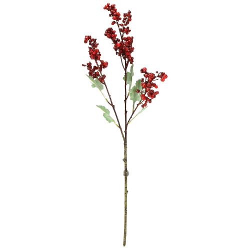 Produkt Sztuczna gałązka jagodowa czerwona sztuczna gałązka ozdoba świąteczna 74cm