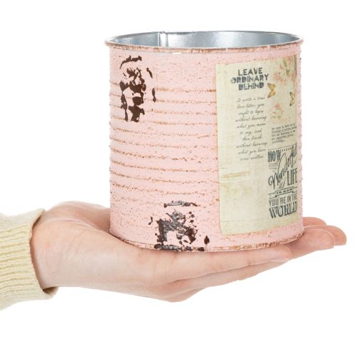 Produkt Doniczka dekoracyjna łosoś metalowa dekoracja letnia Ø11cm wys.10,5cm