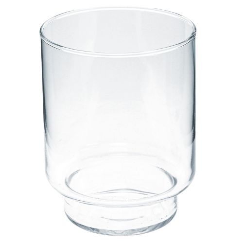 Floristik24 Wazon szklany ze stopką wazon na kwiaty dekoracja szklana vintage W15cm Ø11cm