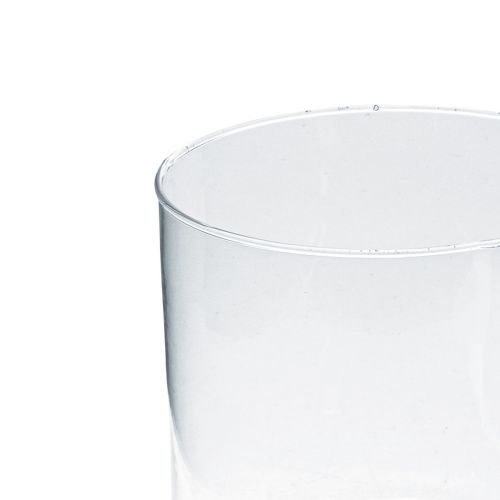 Floristik24 Szklany wazon szklany cylinder wazon na kwiaty dekoracja szklana wys. 15 cm Ø15 cm