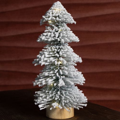 Produkt Mini choinka podświetlana LED jodła ze śniegiem 28cm