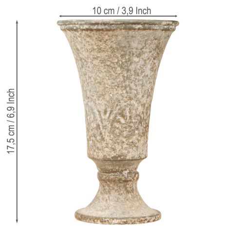 Produkt Kielich Metalowy Dekoracja Filiżanka Antyczny Design Ø11cm H17.5cm