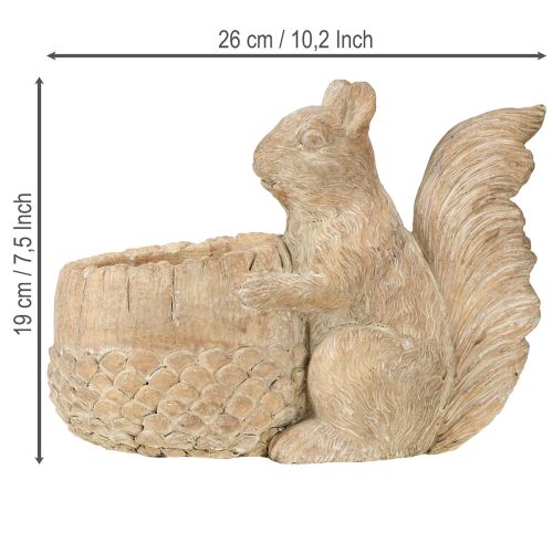 Produkt Doniczka z dekoracją kamienną w kształcie wiewiórki 26×14×19cm