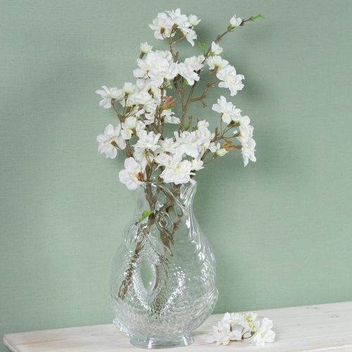 Produkt Szklany wazon w dekoracyjnym kształcie ryby, który doda harmonii wnętrzu, 24,5 cm