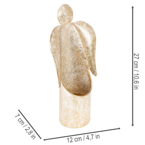 Świecznik anioł figurka złota