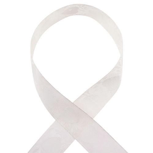 Produkt Wstążka organza kremowa ozdobna wstążka serduszka 40mm 15m