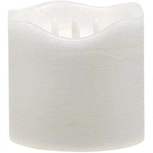 Floristik24 Świeca LED duża biała woskowana do wyłącznika czasowego Ø14,5 cm W15 cm