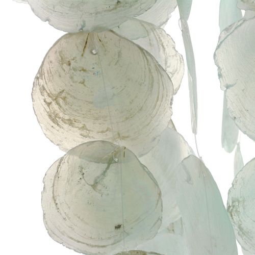Floristik24 Capiz dzwonek wietrzny dekoracja wisząca dekoracja muszli zielona Ø29cm 160cm